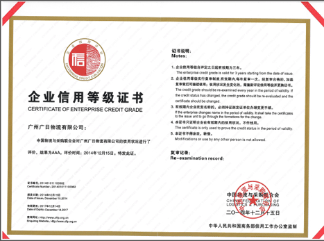 betway体育物流荣获 “企业信用评价3A级信用企业”称呼